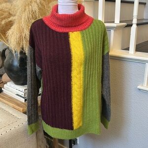 Anthropologie Callahan Cable Knit Long Sleeve Cowl Neck Sweater S